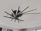 LED mennyezeti lámpa 120W, 6600lm, 3000-6500K, fekete, IP20, fém-akril - J3345/B