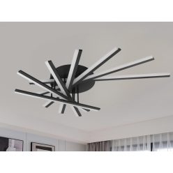   LED mennyezeti lámpa 120W, 6600lm, 3000-6500K, fekete, IP20, fém-akril - J3345/B