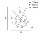 LED mennyezeti lámpa 120W, 6600lm, 3000-6500K, fekete, IP20, fém-akril - J3345/B