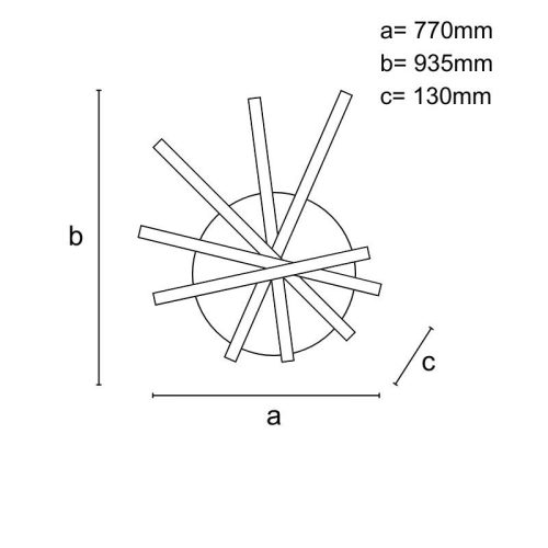 LED mennyezeti lámpa 120W, 6600lm, 3000-6500K, fekete, IP20, fém-akril - J3345/B