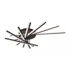 LED mennyezeti lámpa 120W, 6600lm, 3000-6500K, fekete, IP20, fém-akril - J3345/B