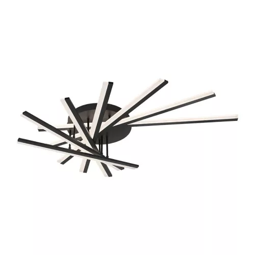 LED mennyezeti lámpa 120W, 6600lm, 3000-6500K, fekete, IP20, fém-akril - J3345/B