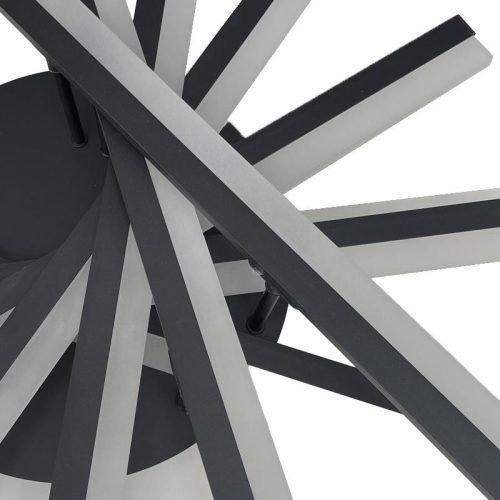 LED mennyezeti lámpa 120W, 6600lm, 3000-6500K, fekete, IP20, fém-akril - J3345/B