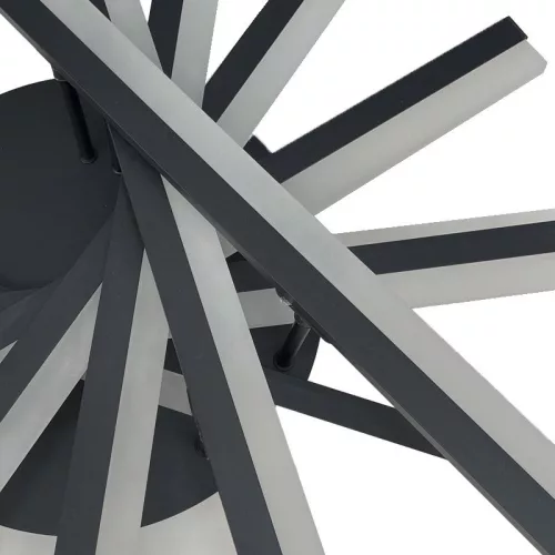 LED mennyezeti lámpa 120W, 6600lm, 3000-6500K, fekete, IP20, fém-akril - J3345/B