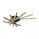 LED mennyezeti lámpa 120W, 6600lm, 3000-6500K, fekete, IP20, fém-akril - J3345/B