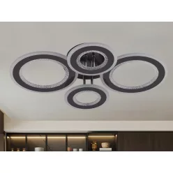   LED design mennyezeti lámpa 100W, 6900 lm, 590x420x110 mm, 3000K–6500K - J3346/BCH