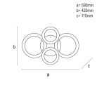 LED mennyezeti lámpa 100W, 6900lm, 3000-6500K, fekete, IP20, fém-akril - J3346/B