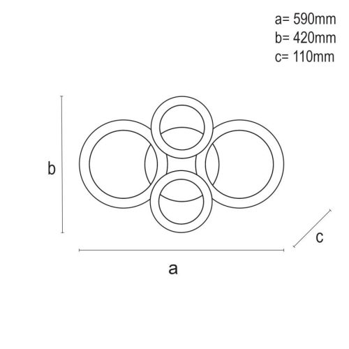 LED mennyezeti lámpa 100W, 6900lm, 3000-6500K, fekete, IP20, fém-akril - J3346/B