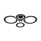 LED mennyezeti lámpa 100W, 6900lm, 3000-6500K, fekete, IP20, fém-akril - J3346/B