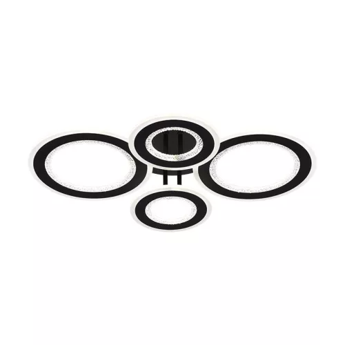 LED mennyezeti lámpa 100W, 6900lm, 3000-6500K, fekete, IP20, fém-akril - J3346/B