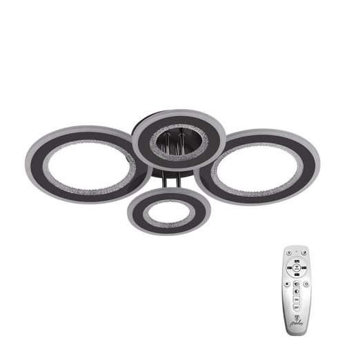 LED mennyezeti lámpa 100W, 6900lm, 3000-6500K, fekete, IP20, fém-akril - J3346/B