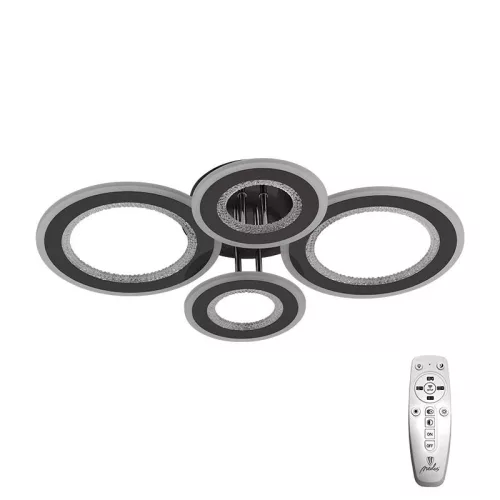 LED mennyezeti lámpa 100W, 6900lm, 3000-6500K, fekete, IP20, fém-akril - J3346/B