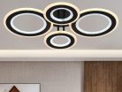 LED mennyezeti lámpa 100W, 6900lm, 3000-6500K, fekete, IP20, fém-akril - J3346/B