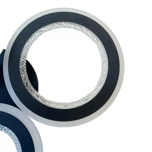 LED mennyezeti lámpa 100W, 6900lm, 3000-6500K, fekete, IP20, fém-akril - J3346/B