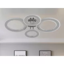   LED mennyezeti lámpa 100W, 6900lm, 3000-6500K, IP20, fém-akril - J3346/CH