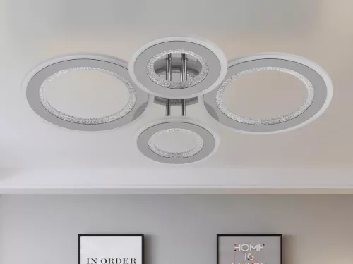 LED mennyezeti lámpa 100W, 6900lm, 3000-6500K, IP20, fém-akril - J3346/CH
