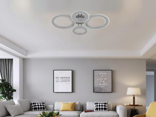 LED mennyezeti lámpa 100W, 6900lm, 3000-6500K, IP20, fém-akril - J3346/CH