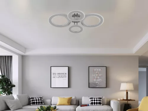 LED mennyezeti lámpa 100W, 6900lm, 3000-6500K, IP20, fém-akril - J3346/CH