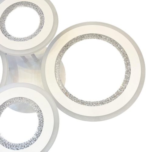 LED mennyezeti lámpa 100W, 6900lm, 3000-6500K, fehér, IP20, fém-akril - J3346/W