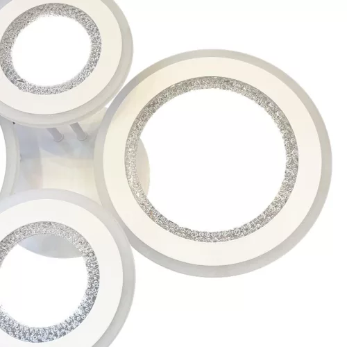 LED mennyezeti lámpa 100W, 6900lm, 3000-6500K, fehér, IP20, fém-akril - J3346/W