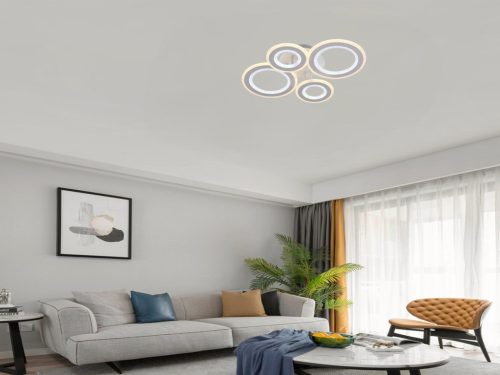 LED mennyezeti lámpa 100W, 6900lm, 3000-6500K, fehér, IP20, fém-akril - J3346/W