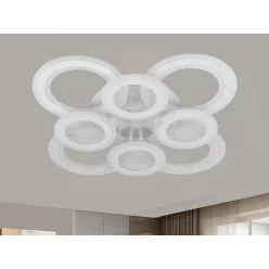   LED design mennyezeti lámpa 200W, 13900 lm, 620x620x110 mm, 3000K–6500K - J3347/W