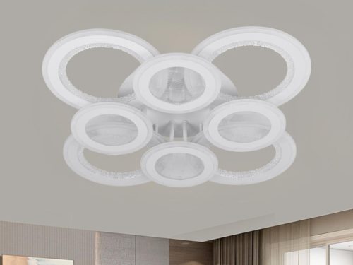 LED design mennyezeti lámpa 200W, 13900 lm, 620x620x110 mm, 3000K–6500K - J3347/W