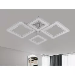   LED design mennyezeti lámpa 95W, 6600 lm, 670x410x110 mm, 3000K–6500K - J3349/W
