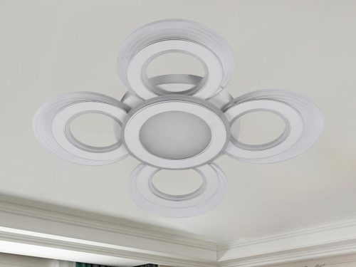 LED design mennyezeti lámpa 105W, 7400 lm, 670x670x60 mm, 3000K–6500K - J3351/W