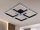 LED design mennyezeti lámpa 215W 16000lm 3000-6500K dimmelhető IP20 fekete négyzet J3353/B