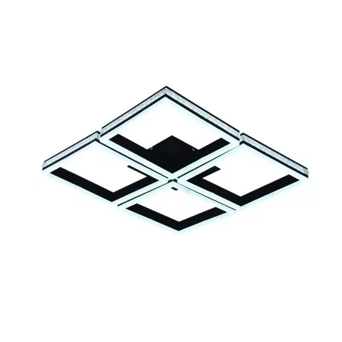 LED design mennyezeti lámpa 215W 16000lm 3000-6500K dimmelhető IP20 fekete négyzet J3353/B