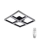 LED design mennyezeti lámpa 215W 16000lm 3000-6500K dimmelhető IP20 fekete négyzet J3353/B