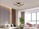 LED design mennyezeti lámpa 215W 16000lm 3000-6500K dimmelhető IP20 fekete négyzet J3353/B