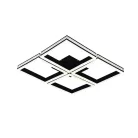 LED design mennyezeti lámpa 215W 16000lm 3000-6500K dimmelhető IP20 fekete négyzet J3353/B