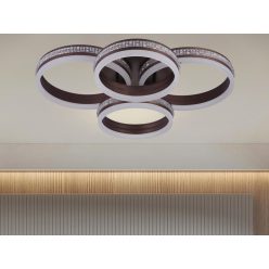   LED design mennyezeti lámpa 150W 10500lm 3000-6500K dimmelhető IP20 barna J3354/BR