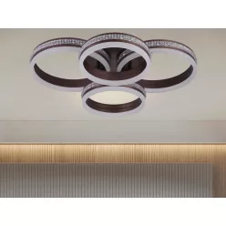   LED design mennyezeti lámpa 150W 10500lm 3000-6500K dimmelhető IP20 barna J3354/BR