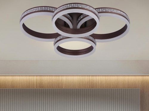 LED design mennyezeti lámpa 150W 10500lm 3000-6500K dimmelhető IP20 barna J3354/BR