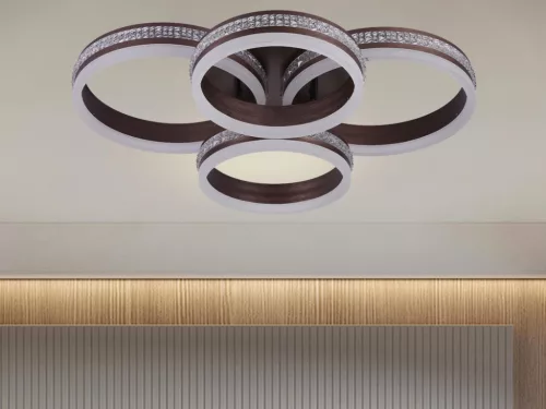 LED design mennyezeti lámpa 150W 10500lm 3000-6500K dimmelhető IP20 barna J3354/BR