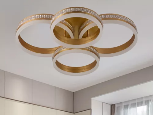 LED design mennyezeti lámpa 150W 10500lm 3000-6500K dimmelhető IP20 arany J3354/G