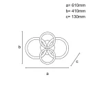 LED design mennyezeti lámpa 150W 10500lm 3000-6500K dimmelhető IP20 fehér J3354/W