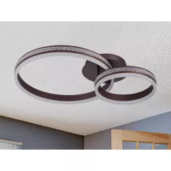   LED design mennyezeti lámpa 110W 8800lm 3000-6500K dimmelhető IP20 barna J3355/BR