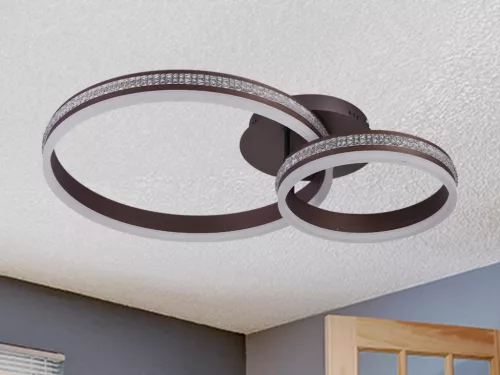 LED design mennyezeti lámpa 110W 8800lm 3000-6500K dimmelhető IP20 barna J3355/BR