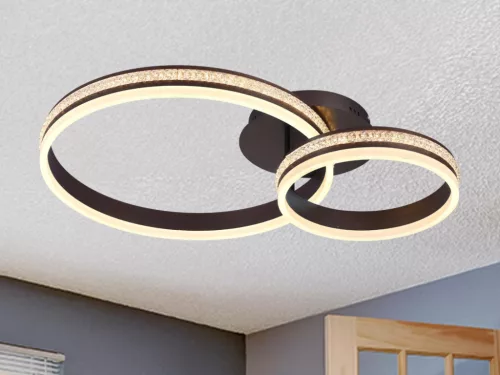 LED design mennyezeti lámpa 110W 8800lm 3000-6500K dimmelhető IP20 barna J3355/BR