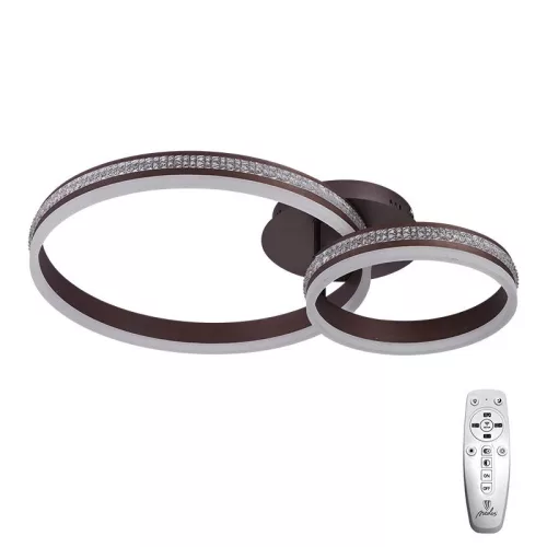 LED design mennyezeti lámpa 110W 8800lm 3000-6500K dimmelhető IP20 barna J3355/BR