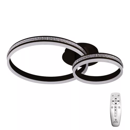 LED design mennyezeti lámpa 110W 8800lm 3000-6500K dimmelhető IP20 fekete J3355/B