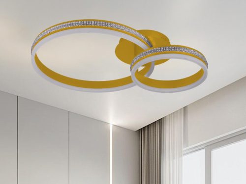 LED design mennyezeti lámpa 110W 8800lm 3000-6500K dimmelhető IP20 arany J3355/G