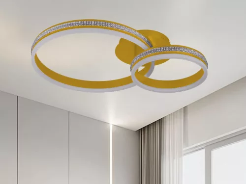 LED design mennyezeti lámpa 110W 8800lm 3000-6500K dimmelhető IP20 arany J3355/G