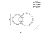LED design mennyezeti lámpa 110W 8800lm 3000-6500K dimmelhető IP20 arany J3355/G