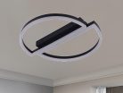 LED Design mennyezeti lámpa 55W, 2500 lm, 3000K-6500K, IP20, fém-akril, négyzet - J3357/B