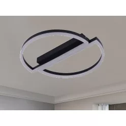   LED Design mennyezeti lámpa 55W, 2500 lm, 3000K-6500K, IP20, fém-akril, négyzet - J3357/B